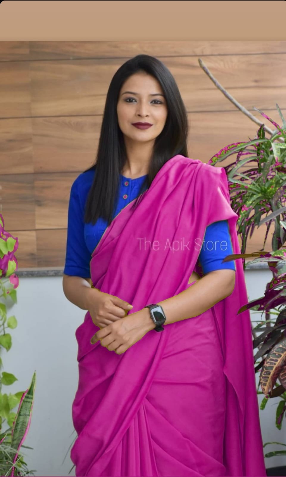 Bagru Block Plane Mulmul Cotton Saree